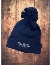 Czapka 100% organic cotton Navy POMPON